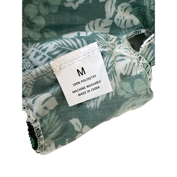 Play day Dog Sundress Floral Hair Bow Colorful Size Medium Green 2 Pc NWT - Picture 8 of 9